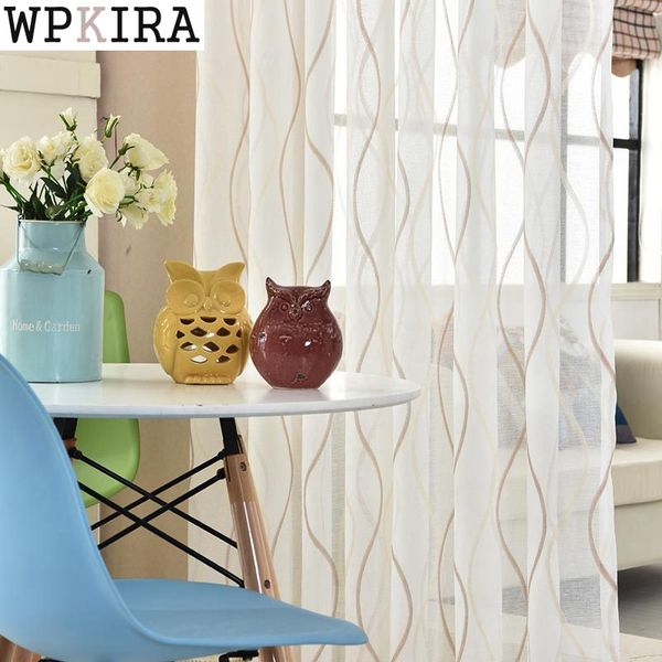 

stripe yarn curtain window tulle curtains for living room kitchen modern window treatments voile curtain 377&40