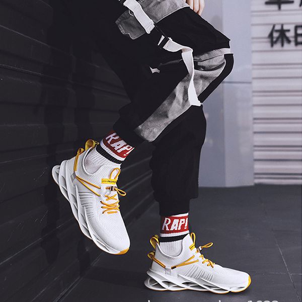 

горячие марка мужчин дышащий повседневная обувь белый черный красный моды мужские дрессировщик мужчин спортивные спортивный размер кроссовок, Black