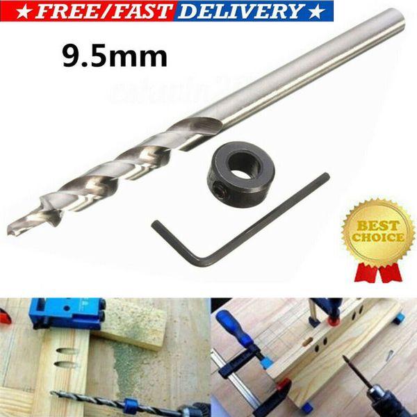 

2020 selling functional 9.5mm twist step drill bit set for pocket hole drill jig guide sells high quality