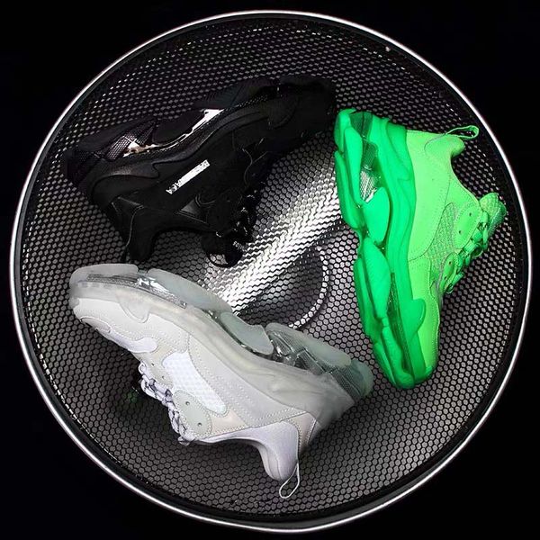 

17fw balÃ¨ncÃ¬aga designer old triple-s 3.0 air paris trainers triple-s black running casual dad crystal sneakers shoes