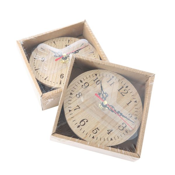 

european retro round wooden small clock wall clocks luxury newest