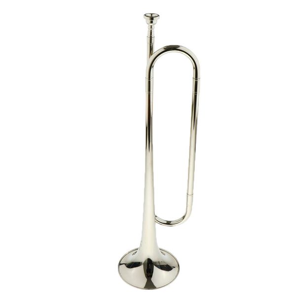 

b flat bugle cavalry trumpet horn for band primary and middle school students, silver