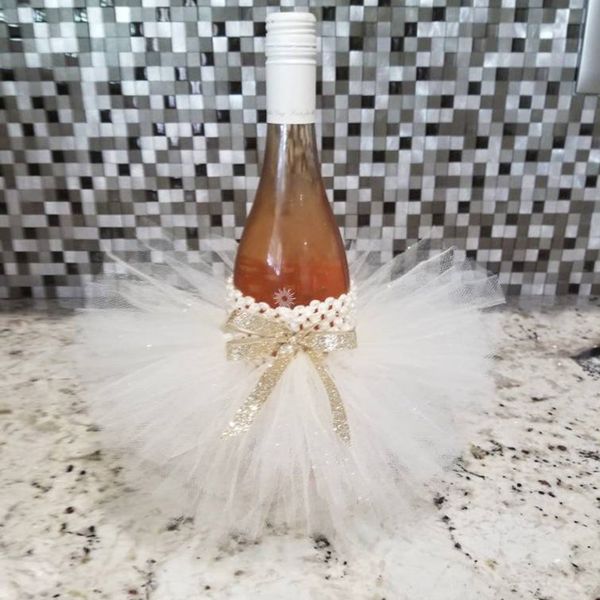 Wine Vase Tutu Skirt Wedding Christening Baptism Bridal Baby