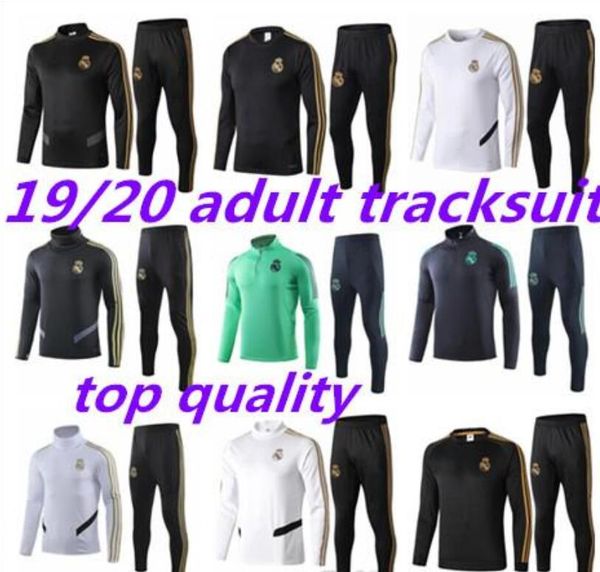 

2020 19 real madrid tracksuits training kits outfits pants soccer jerseys ronaldo asensio football sergio ramos new green calcio, Black