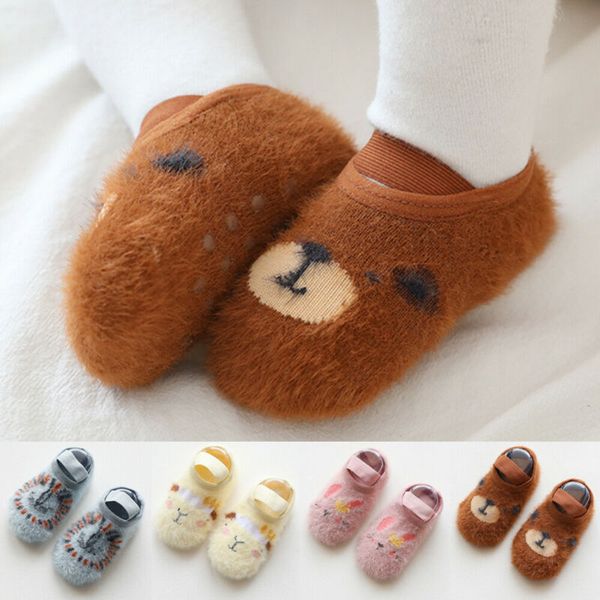 

2020 new born baby socks crib shoes boy girl cute cartoon animal non-slip cotton socks for toddler kids baby clothes 0-3y