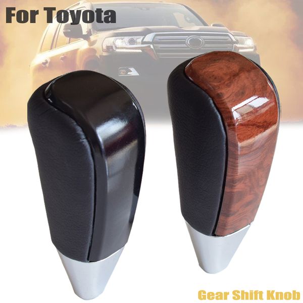 

car accessories for lc200 land cruiser 2008-15 prado walnut leather car stick gear shift knob lever handball styling