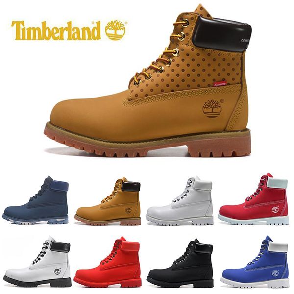 

designer luxury boots for mens winter boots womens boot military triple white black camo size 36-45, White;red