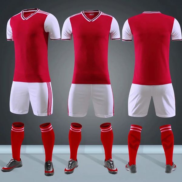 

2020 kids college football wear personality customized football jerseys football training diy teams logo fans soccer suit socks, Black