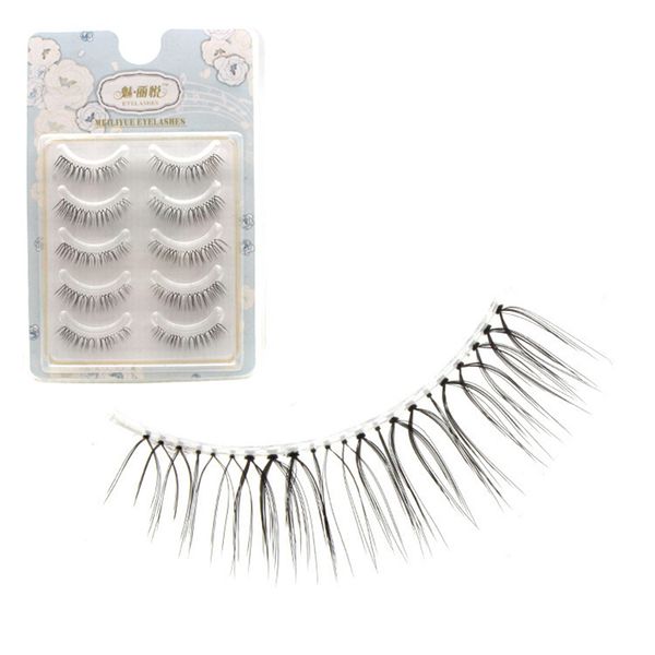 

5 pairs natural false eyelashes sparse cross mink lashes fake eyelash extension eye makeup long false eyelashes for beauty