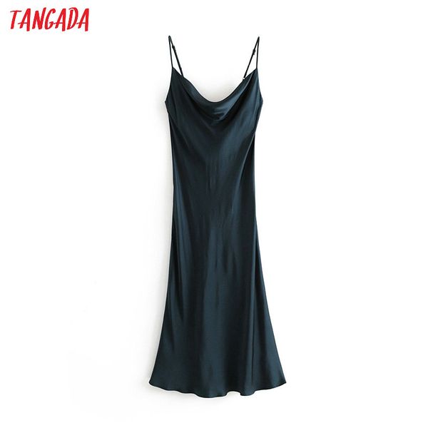 

tangada fashion women solid new year party dress sleeveless strap adjust vintage 2019 ladies midi dresses 3h186, Black;gray