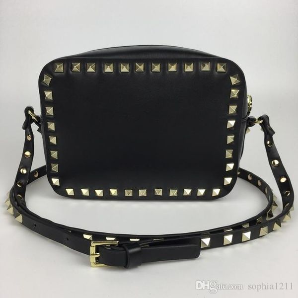 

2018 new fashion handbag shoulderbag lady bag gold rivet valentine's day bags camera bag small blank pink red wine