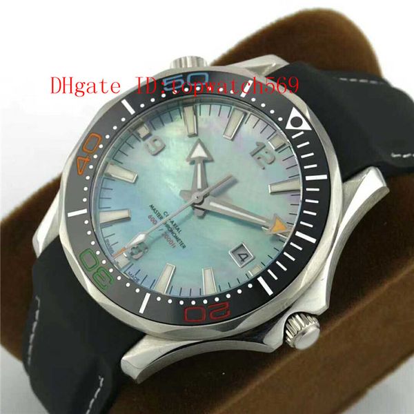 

2019 luxury watch mens watches swiss 2507 automatic 28800 vph date mother-of-pearl dial sapphire crystal super water resistant 316l steel, Slivery;brown