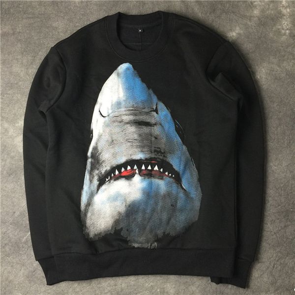 

men 3d print hoodie sweatshirts crew neck fashion shark printing men women hoodies hoodies long sleeve, Black