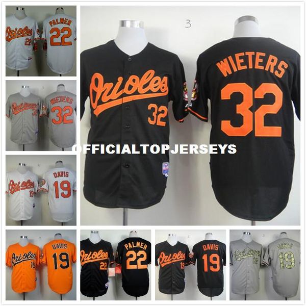 

22 jim palmer 32 matt wieters retro jersey white gray red black, Black;blue
