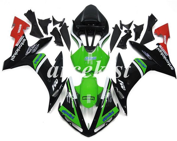 

injection mold new abs motorcycle full fairings kits fit for yamaha yzf-r1 2004 2005 2006 04 05 06 bodywork set red green