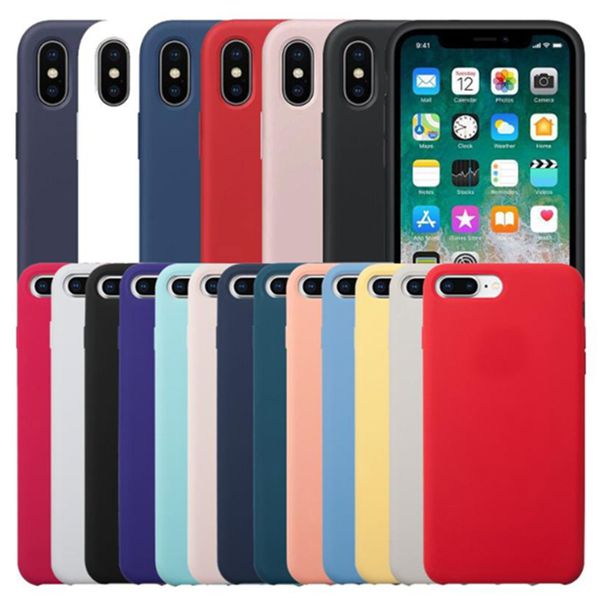 

оригинал с логотипом силиконовый чехол для iphone х хз 8 7 хг 6 6s плюс телефон кремния крышка для iphone хз макс случае с розничной коробко