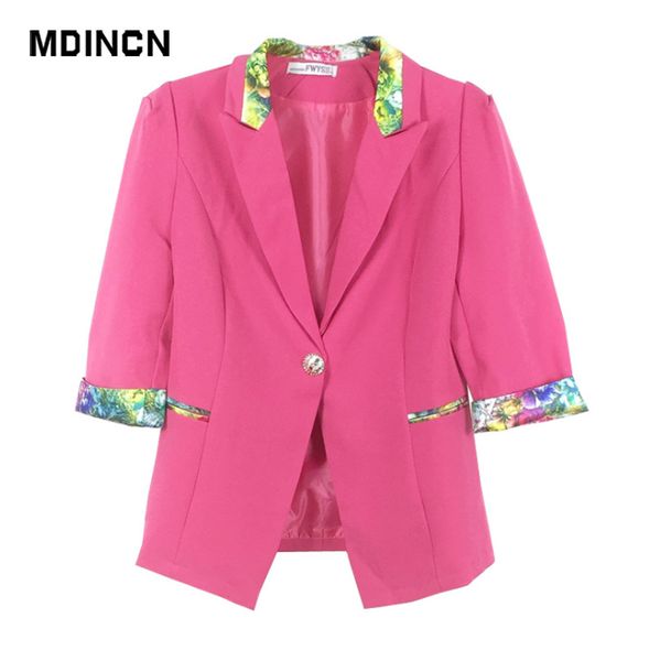 

mdincn solid color blazer jacket formal business suits for women ladies office work wear spring fall uniform styles career sets, White;black