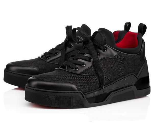 

luxury rantulow black strass calf red bottom junior sneakers shoes low men brand casual outdoor women's sports eu47