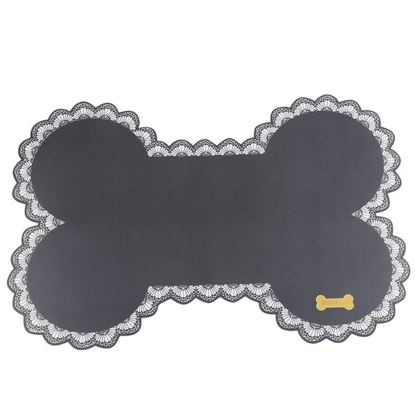 

easy wipe cleaning pet dogs cats bowl mat pad pet supplies cute bone shape food contaier water bottle feeding placemat puppy bed