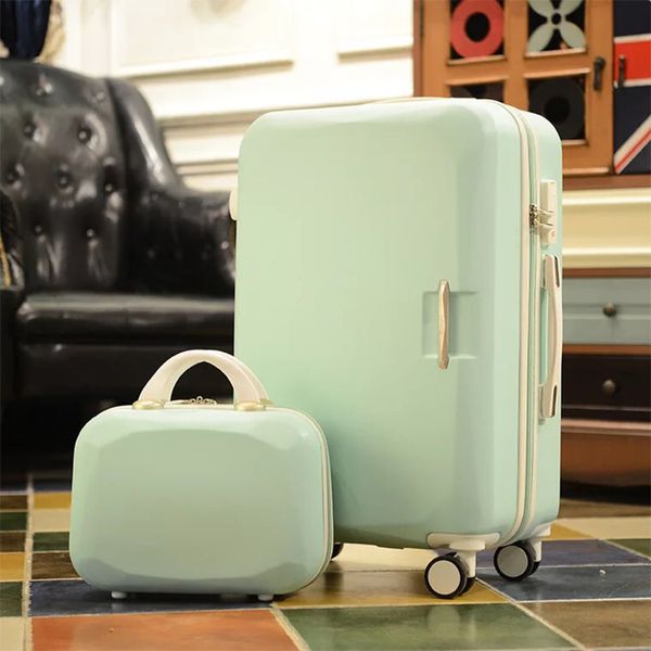 

fashion rolling luggage set ins korean version carry on travel suitcase box 20/22/24/26 inch password brand trolley valise