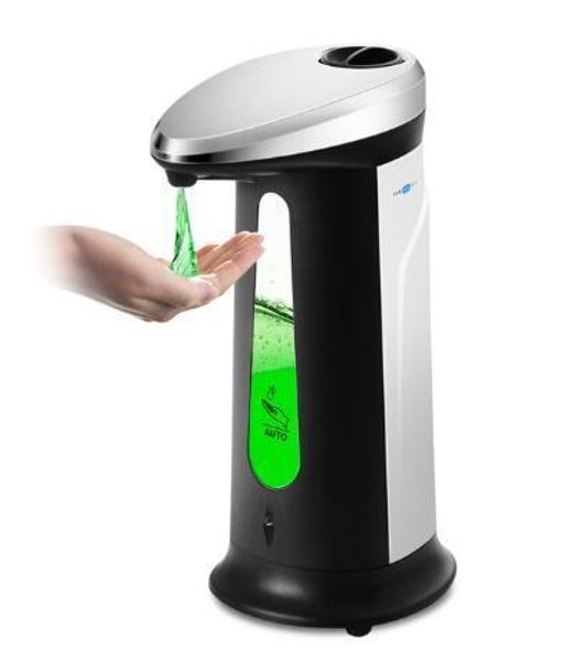 

2020 new 400ml automatic liquid soap dispenser smart sensor touchless abs electroplated sanitizer dispensador for kitchen bathroom