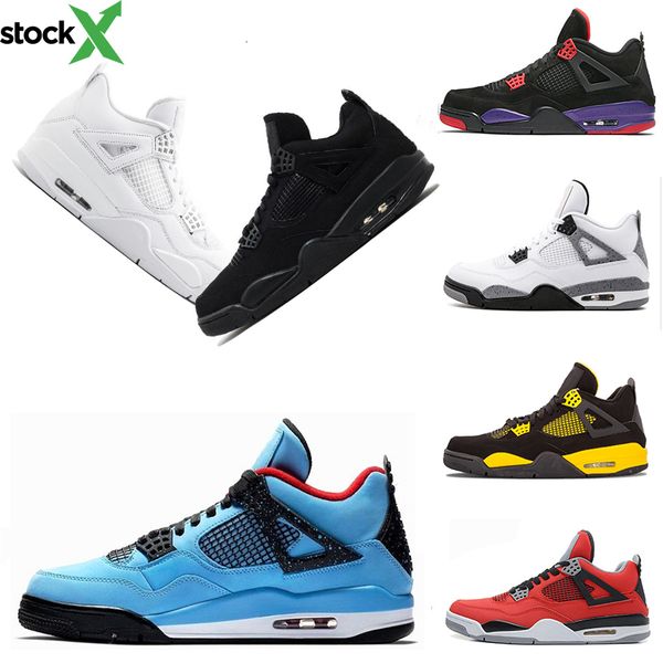 

4 4s pure money basketball shoes for men bred jack bull men blue mens new trainer athletic sports designer sneakers zapatillas drop shipping