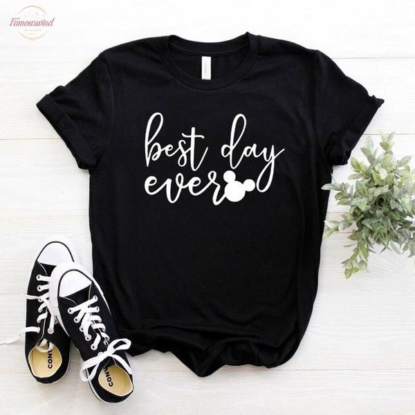 

day ever mouse print women tshirt cotton casual funny t shirt for lady girl tee hipster ship na 261, White