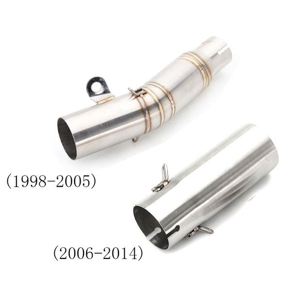 

for yamaha r6 yzf-r6 2006 2007 2008-2014 1998-2004 2005 yzf r6 slip-on motorcycle 51mm exhaust muffler middle link pipe
