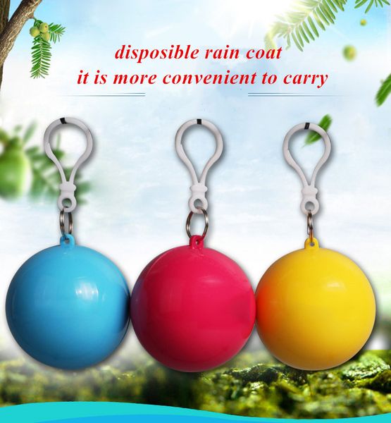 

компактный дизайн брелка одноразовый плащ взрослый аварийный водонепроницаемый капюшон пончо путешествия кемпинг должен дождевик унисекс