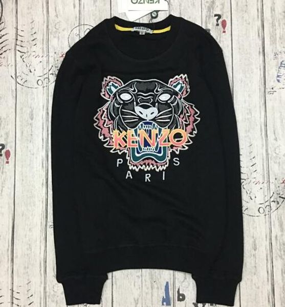 

чавканье ken kenzo вышивка голова тигра свитер мужчина качество женщина высокого длинный рукав o-образный вырез пуловеры толстовки кофта кур, White;black