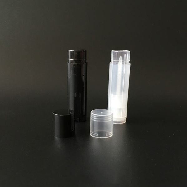 3Color 5ml Cosmético Chapstick Vazio Batom Batom Batom Tubo E Caps Recipiente Preto Branco Transparente Cor T2F5012