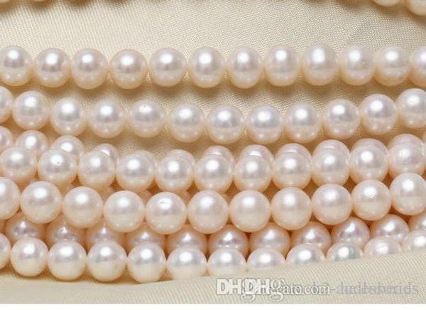 

lustrous white pearl 8-9mm cultured freshwater pearl beads for bracelet necklace diy jewelry making