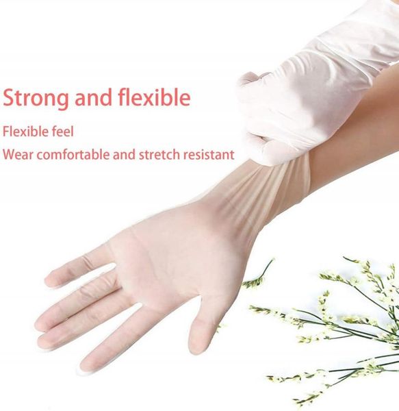 

100pcs wear resistance nitrile disposable gloves food testing household cleaning washing gloves anti-static gloves ing