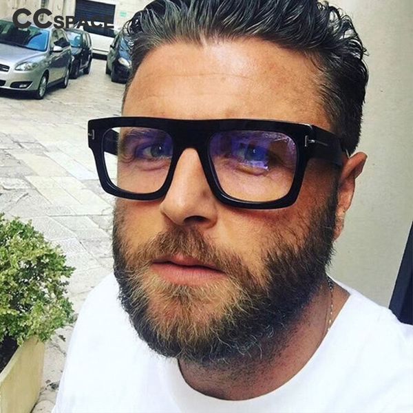 

retro square glasses frames men women trending styles optical fashion computer glasses 45718, Black