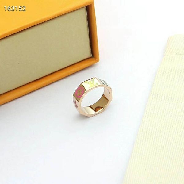 

with box fashion luxurious dice ring carving ring l̴v stamp ring for women men designer jewelry wedding.202, Silver