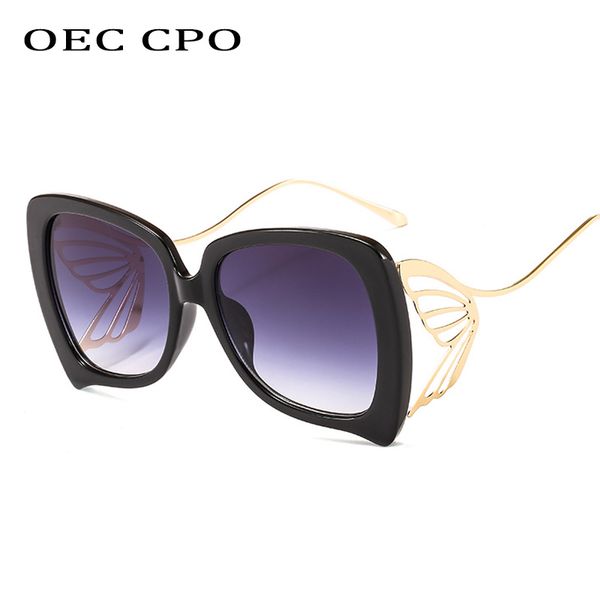 

oec cpo oversized butterfly sunglasses women fashion square sunglasses female selling oculos uv400 l28, White;black