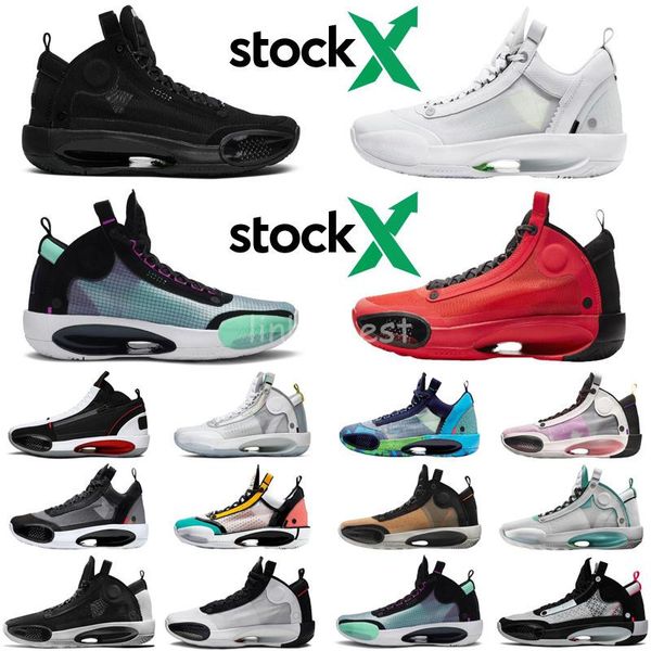 

2020 34 34s jumpman zoom men basketball shoes black cat pure money blue void heritage eybl athletics mens trainers sports sneakers