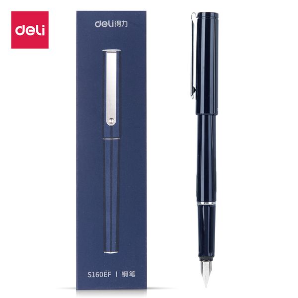 

deli metal pen ef f nib fountain pen fine financial student writing ink office business signature fountain papeleria