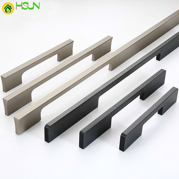 2019 Black Gold Hidden Cabinet Handles Aluminum Kitchen Cupboard