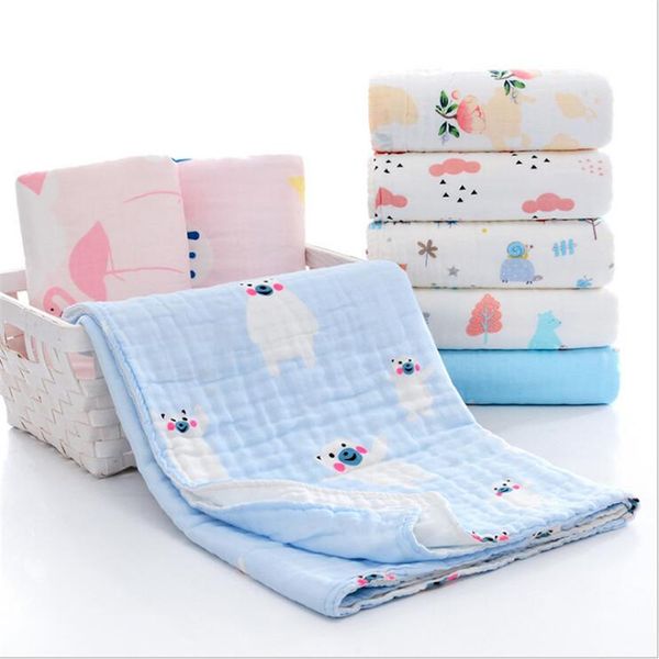 

6 слоев хлопка высокого качества муслин одеяло пеленать одеяла for baby soft newborn ванны младенца полотенце multi функции wrap kid
