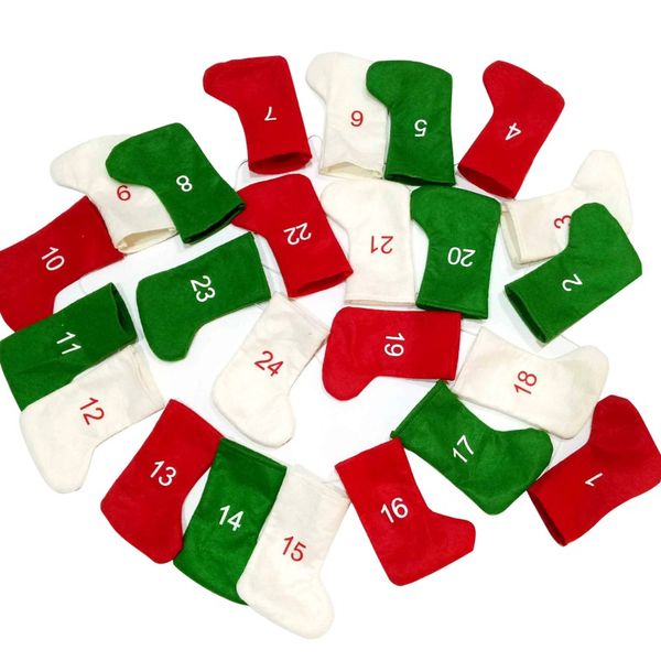 

нетканые рождественские чулки адвент календари 24 дней обратный отсчет advent calendar garland чулки для отдыха партии рождество