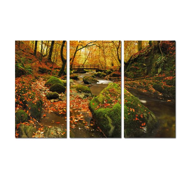 

modern wall art nature waterfall colorful landscape flower picture canvas hd print painting living room office home decor 3 piece hys-a1008