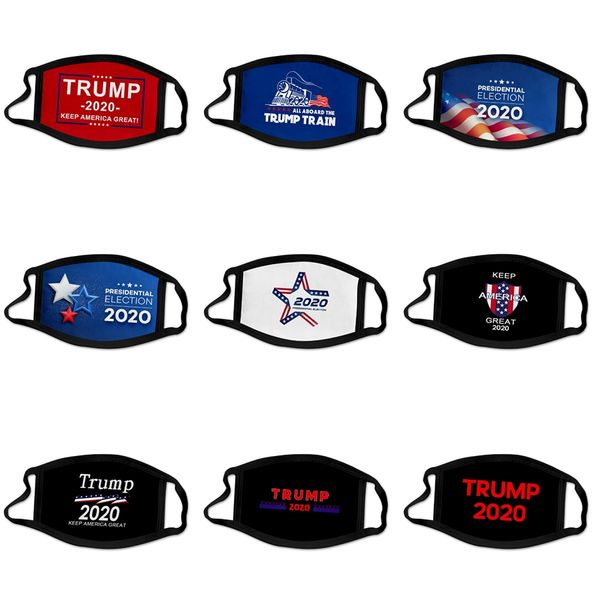 

trump америка маски для лица мультфильма печатных многоразового флаг сша 3d leopard печати анти пыль моющегося открытого рот эр конструктор, Black