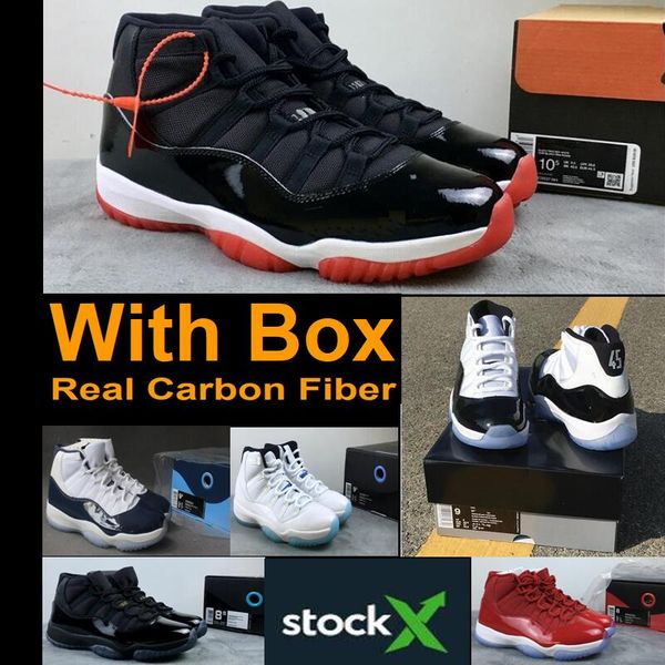 

new 2019 bred 11s real carbon fiber concord 11 win like 82 space jam basketball shoes with box sneakers wholesale men gamma blue