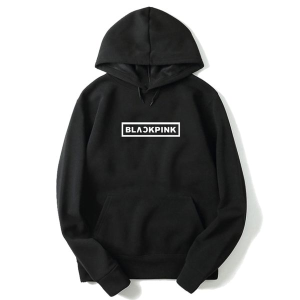 

kpop blackpink hoodies women sweatshirt harajuku hoodies pullover winter pink clothing men long sleeve hoodie oversized hoodie, Black