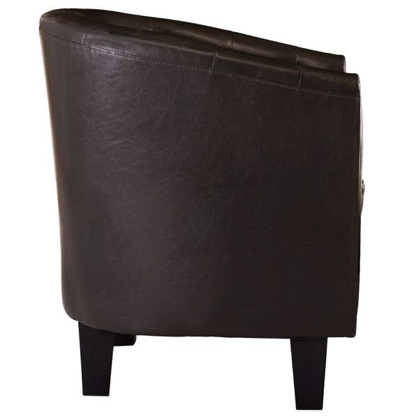 

armchair brown leatherette patio benches