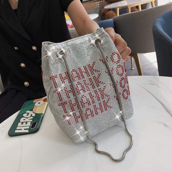 

thank you sequins women tote crossbody bags crystal bling fashion lady bucket handbags fashion girls glitter big shoulder bags
