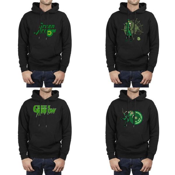 

fashion men green arrow logo bullseye green red black fleece hoodies,sweatshirt personalised drawstring band hoodies target dc comics
