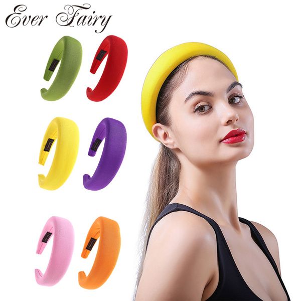 

women sponge velvet hair hoops fashion girls plastic headwear ladies boho headbands solid hair bands accessories for women