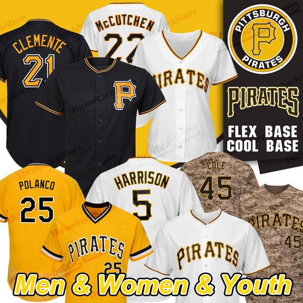 

pittsburgh roberto clemente pirates jersey josh bell francisco cervelli chris archer barry bonds willie stargell baseball jerseys, Blue;black